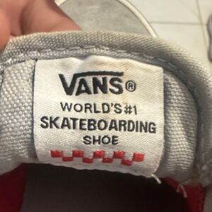 Vans Kids Skateboarding Sneakers - Gray and Red